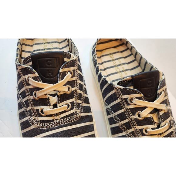 Cole Haan Grandpro Women Deck Mule Sneaker Freeport Stripe Blue White Sz 7.5B - Picture 7 of 10